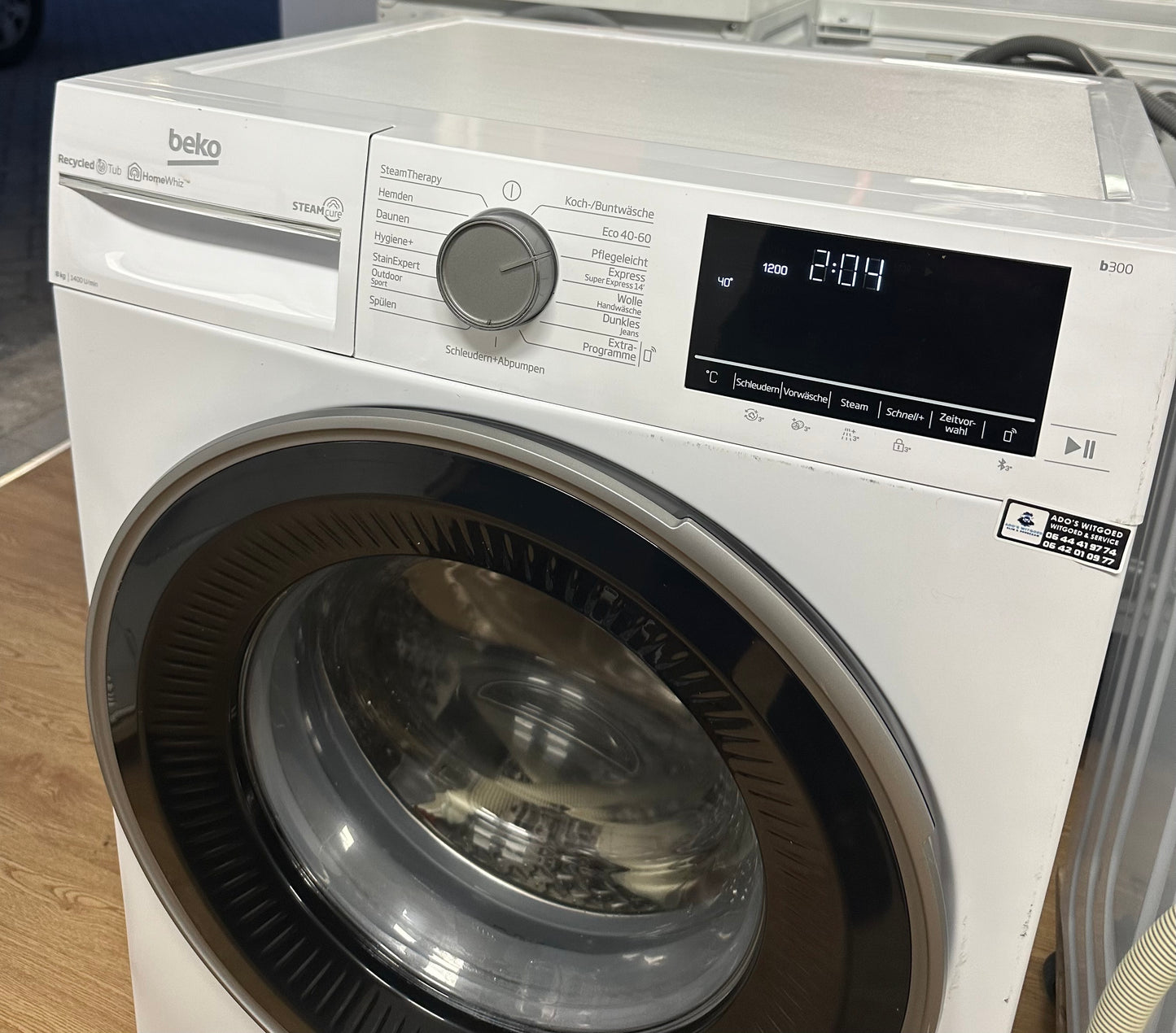 BEKO B3WFU58415W1 8KG Voorlader Wasmachine