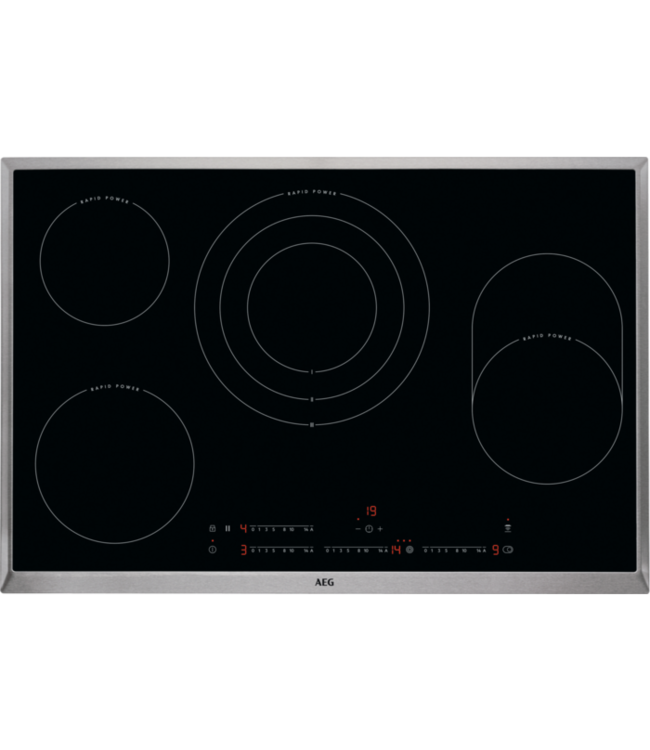 AEG 80CM HK854870XB Inbouw Keramische kookplaat Rapid Power