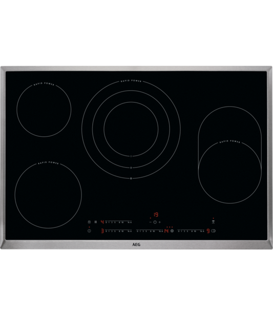 AEG 80CM HK854870XB Inbouw Keramische kookplaat Rapid Power