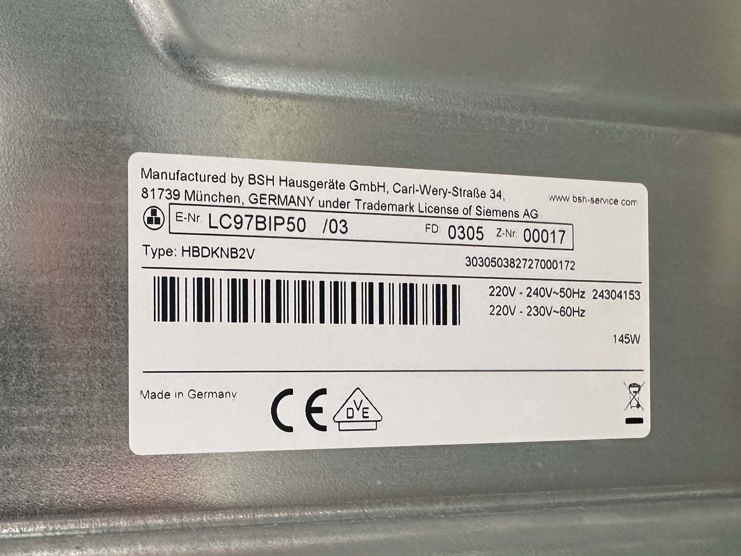 SIEMENS 90CM Wandafzuigkap LC97BIP50