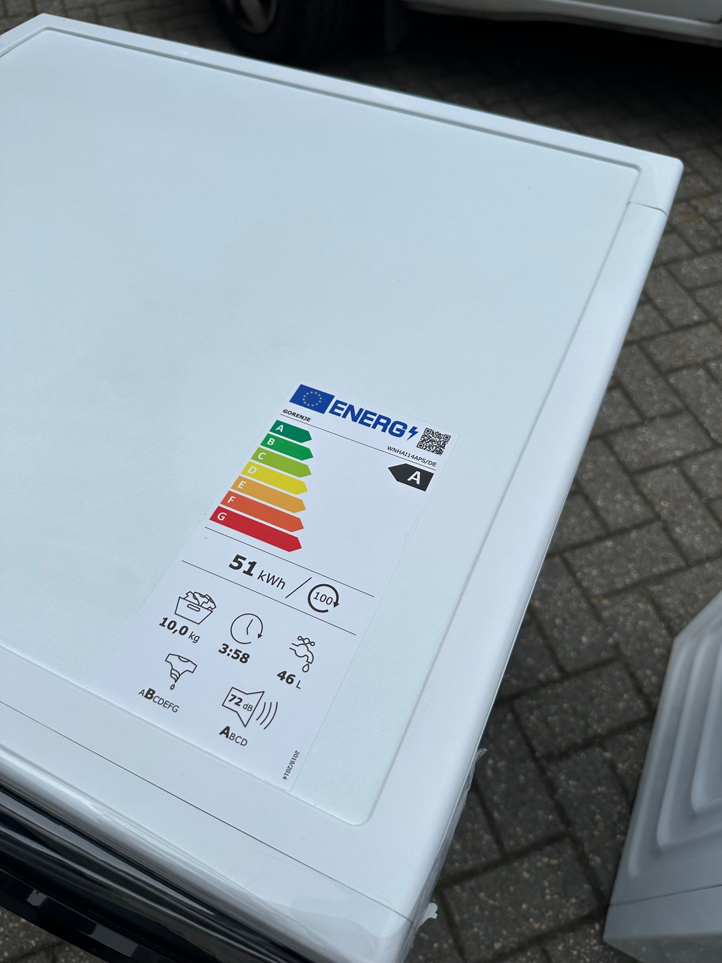 GORENJE 10KG STEAMTECH WASMACHINE VOORLADER WNHAI 14 APS/DE