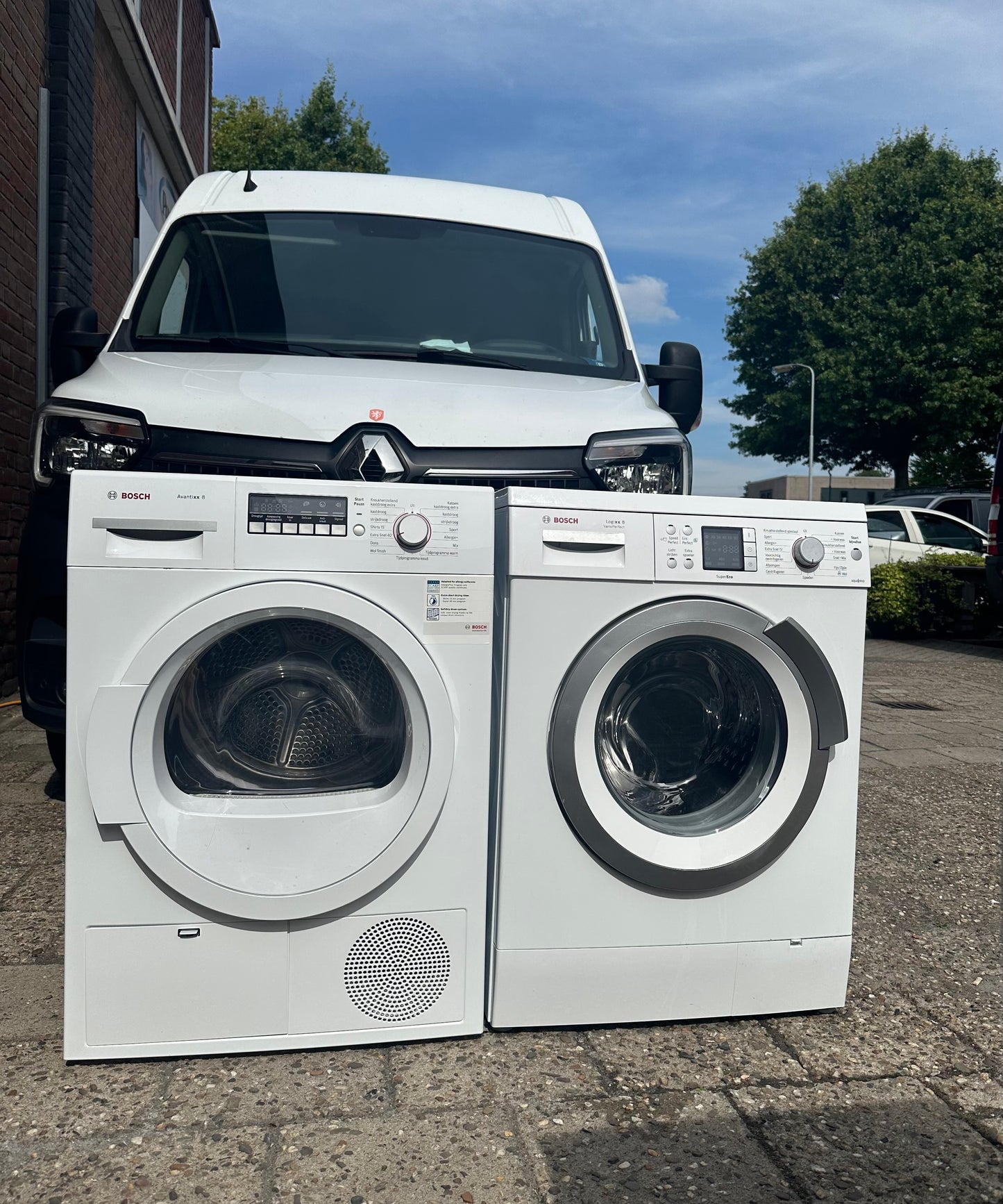 BOSCH SET 8KG WASMACHINE + CONDENSDROGER A+++