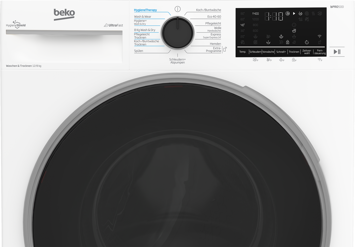 BEKO 12KG WASDROOG-COMBINATIE VRIJSTAAND B3DFT512447W