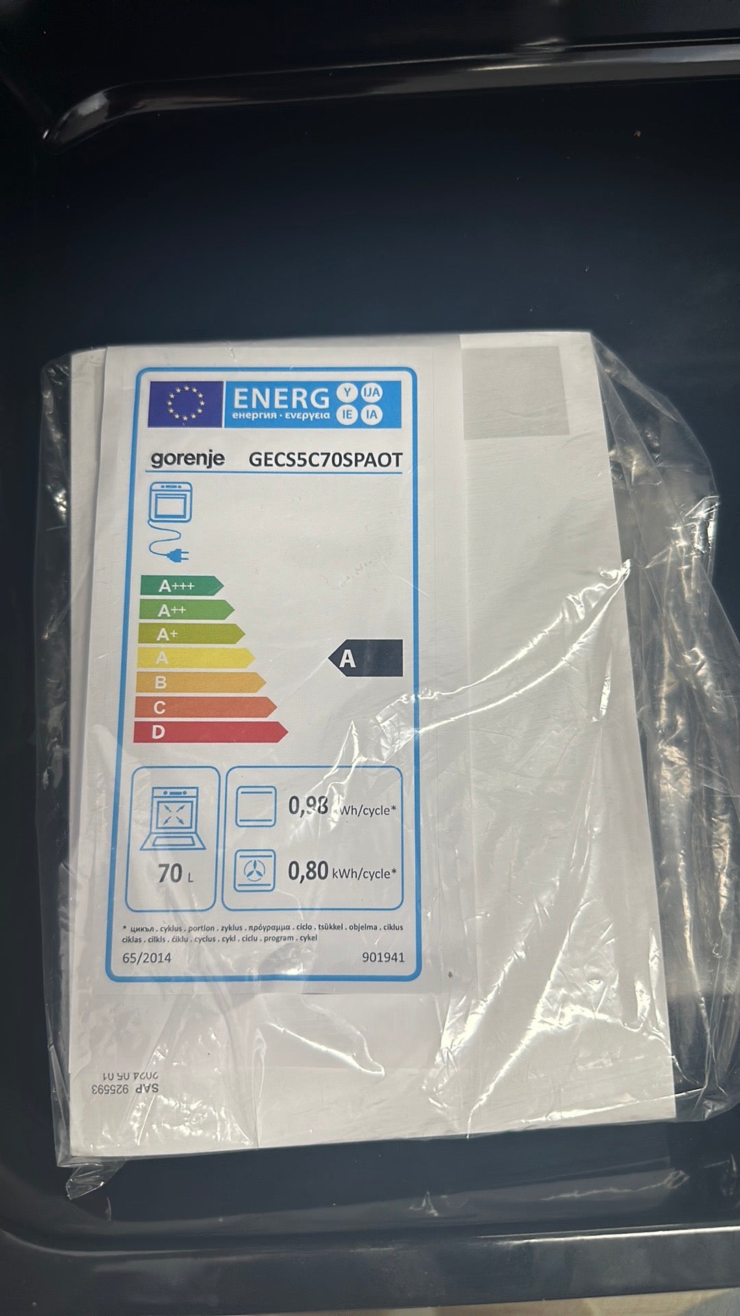 GORENJE 50CM Keramisch Fornuis vrijstaand GECS5C70SPAOT