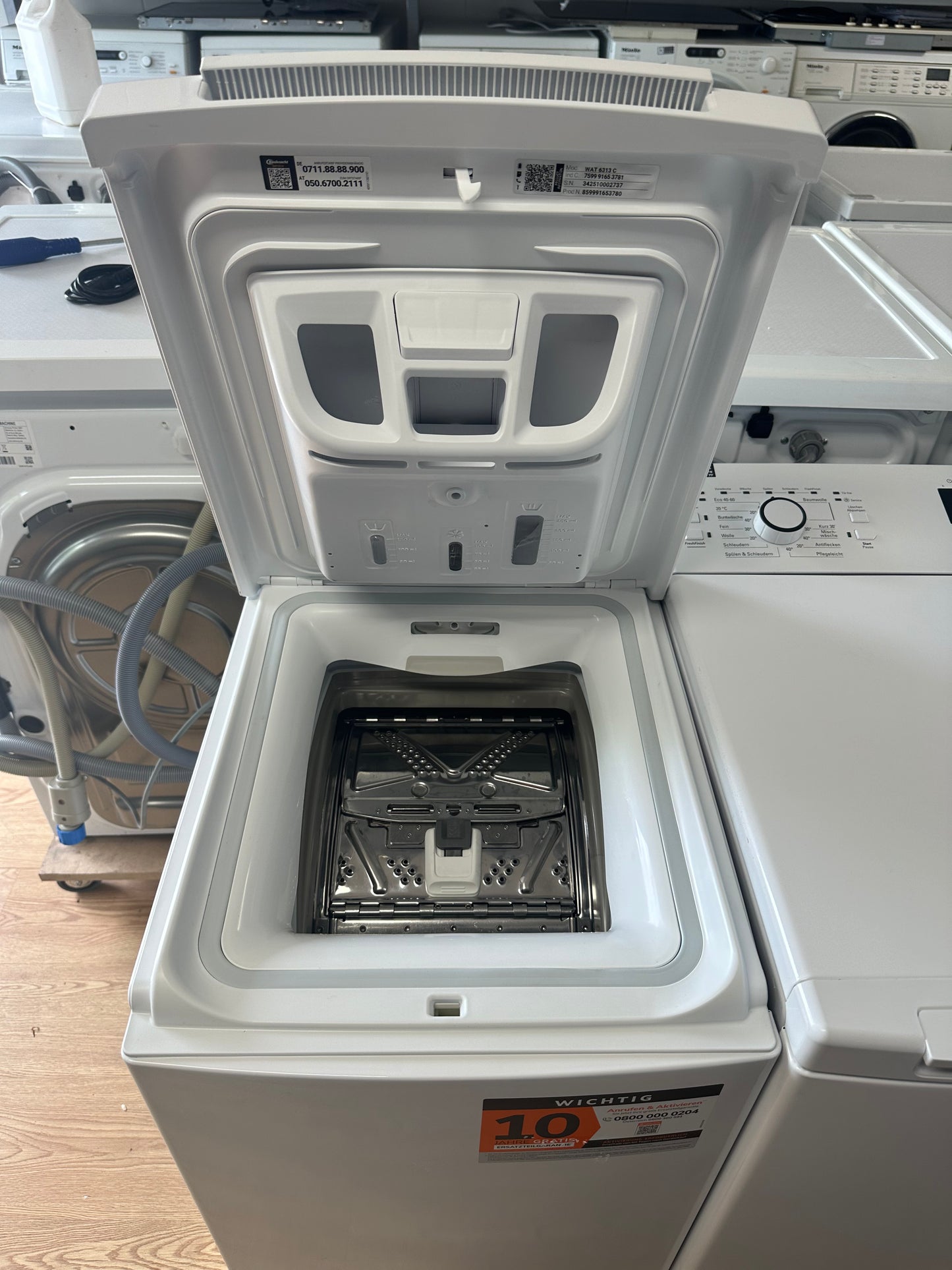 BAUKNECHT VRIJSTAANDE BOVENLADER WASMACHINE 6KG WAT6313C