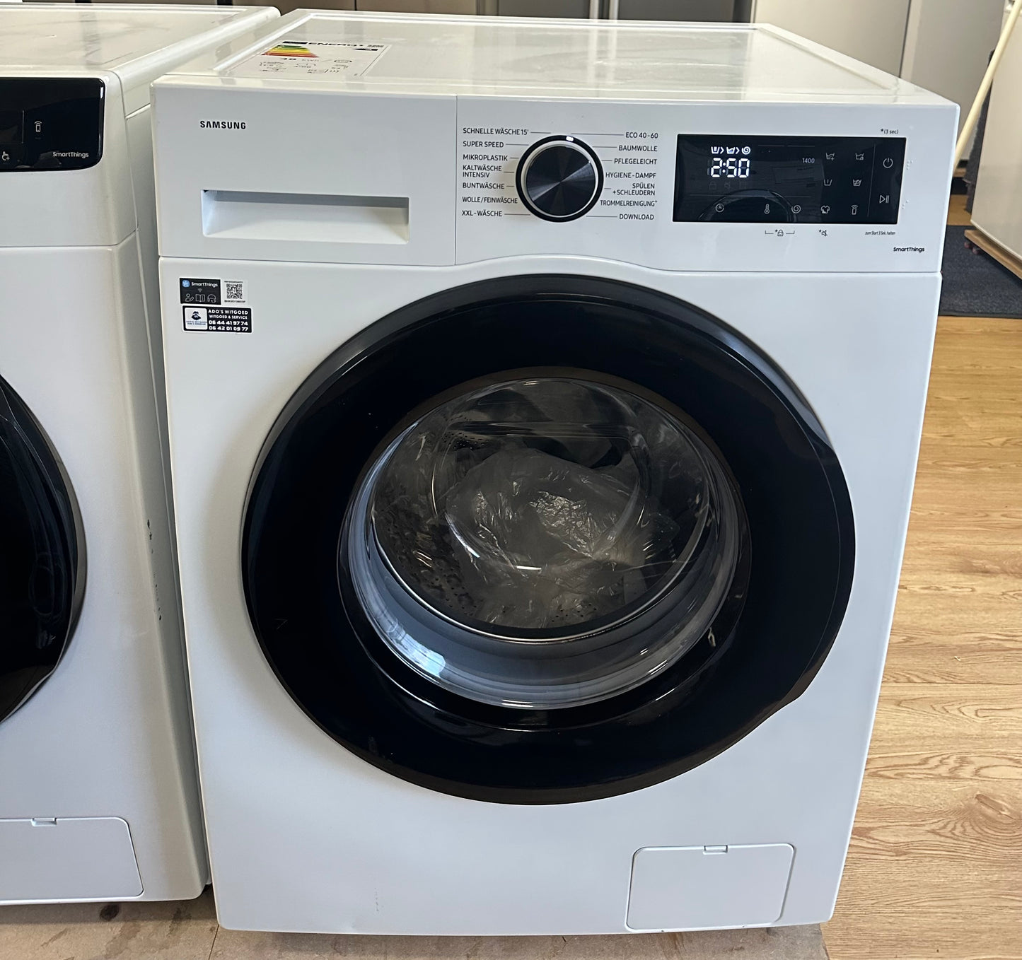 SAMSUNG SET WASMACHINE + WARMTEPOMPDROGER 11KG / 8KG VRIJSTAAND VOORLADER