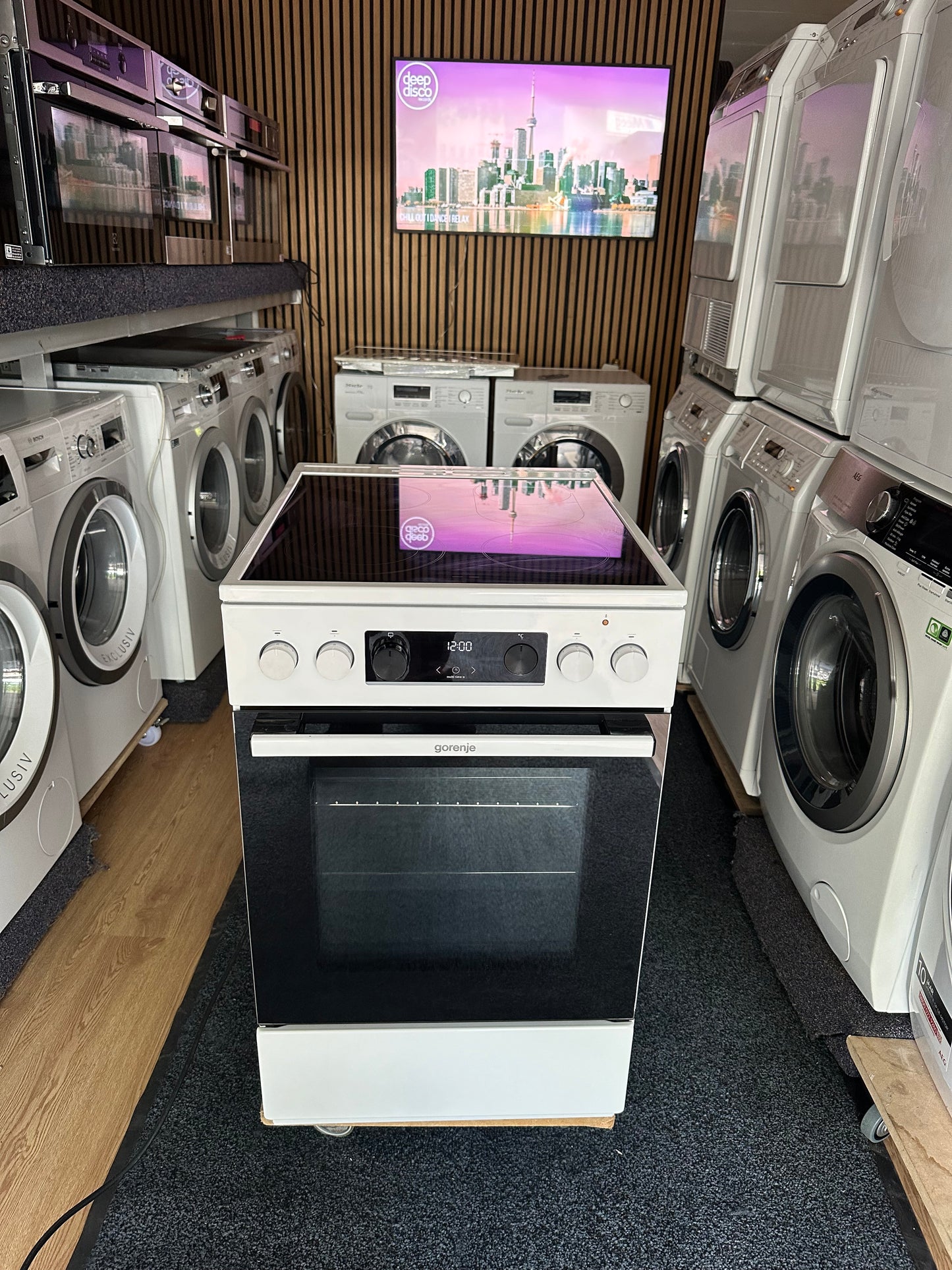 GORENJE 50CM Keramisch fornuis 70L VRIJSTAAND GECS5C71WPEOT