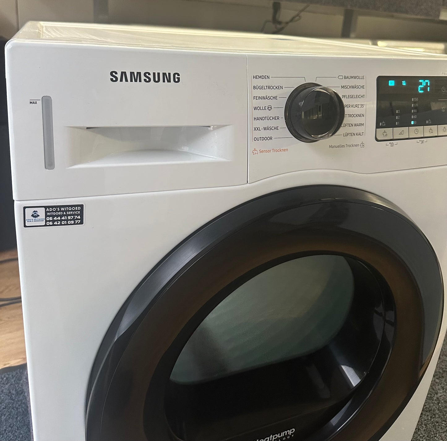SAMSUNG 9KG WARMTEPOMPDROGER DV9ETA040AE