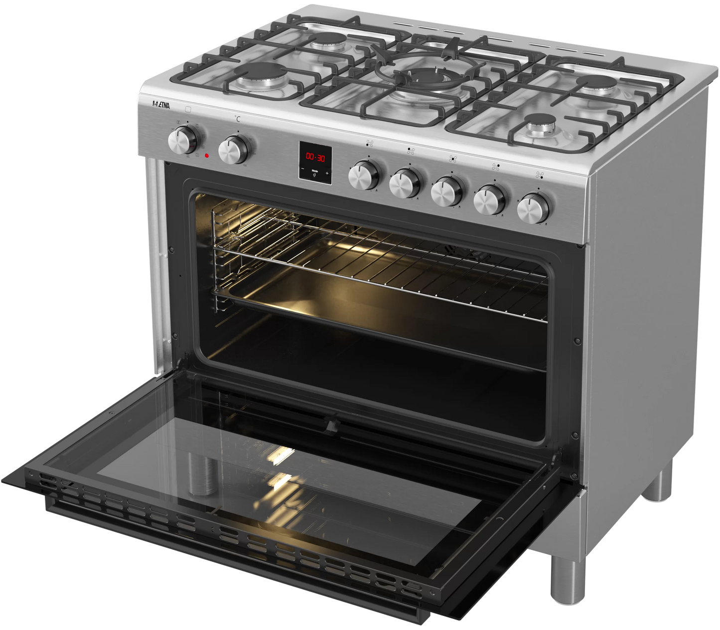 ETNA FG190RVS GASFORNUIS 90CM 5PITS