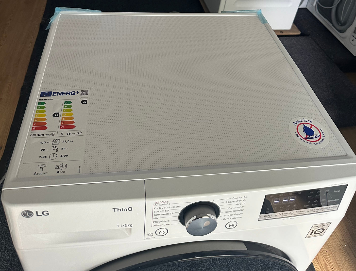 LG WAS-DROOGCOMBI 11KG AI DD WASH W4WR70E6Y