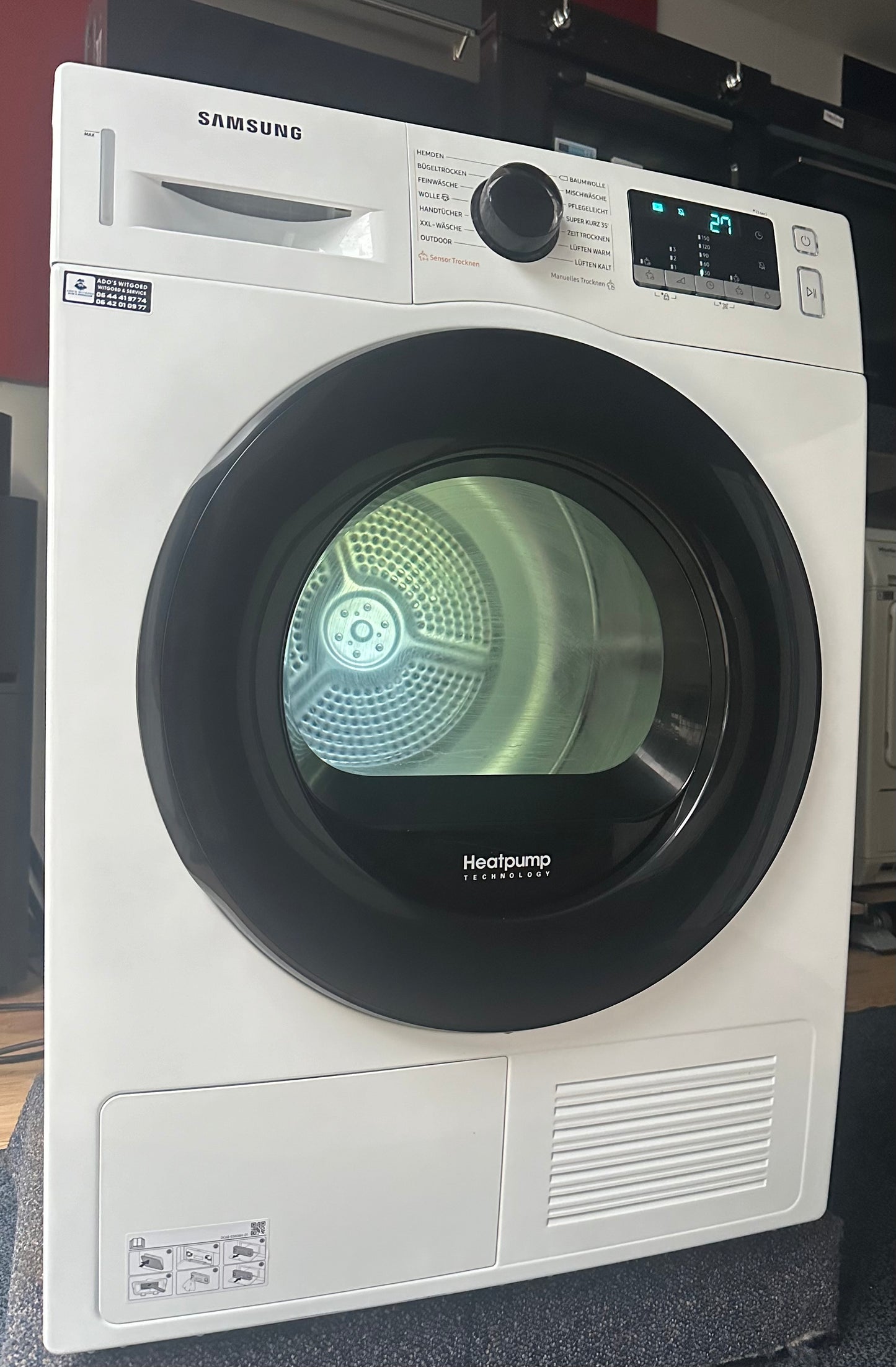 SAMSUNG 9KG WARMTEPOMPDROGER DV9ETA040AE
