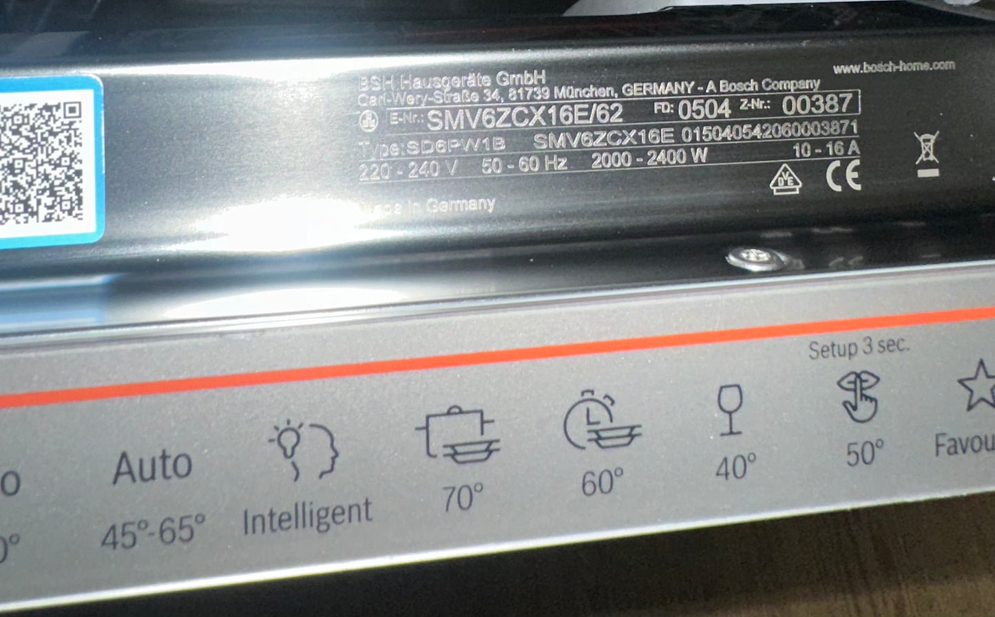 BOSCH SERIE 6 Inbouw vaatwasser volledig integreerbaar SMV6ZCX16E