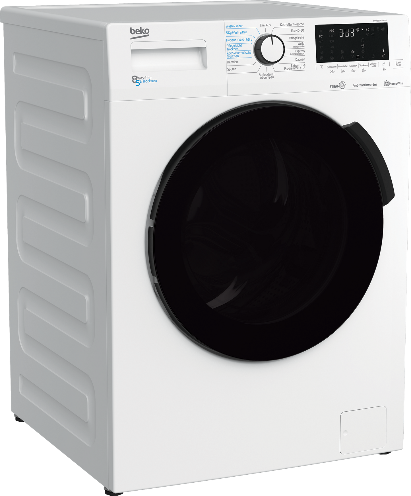 BEKO 8KG WASDROOG-COMBINATIE WDW85141Steam1