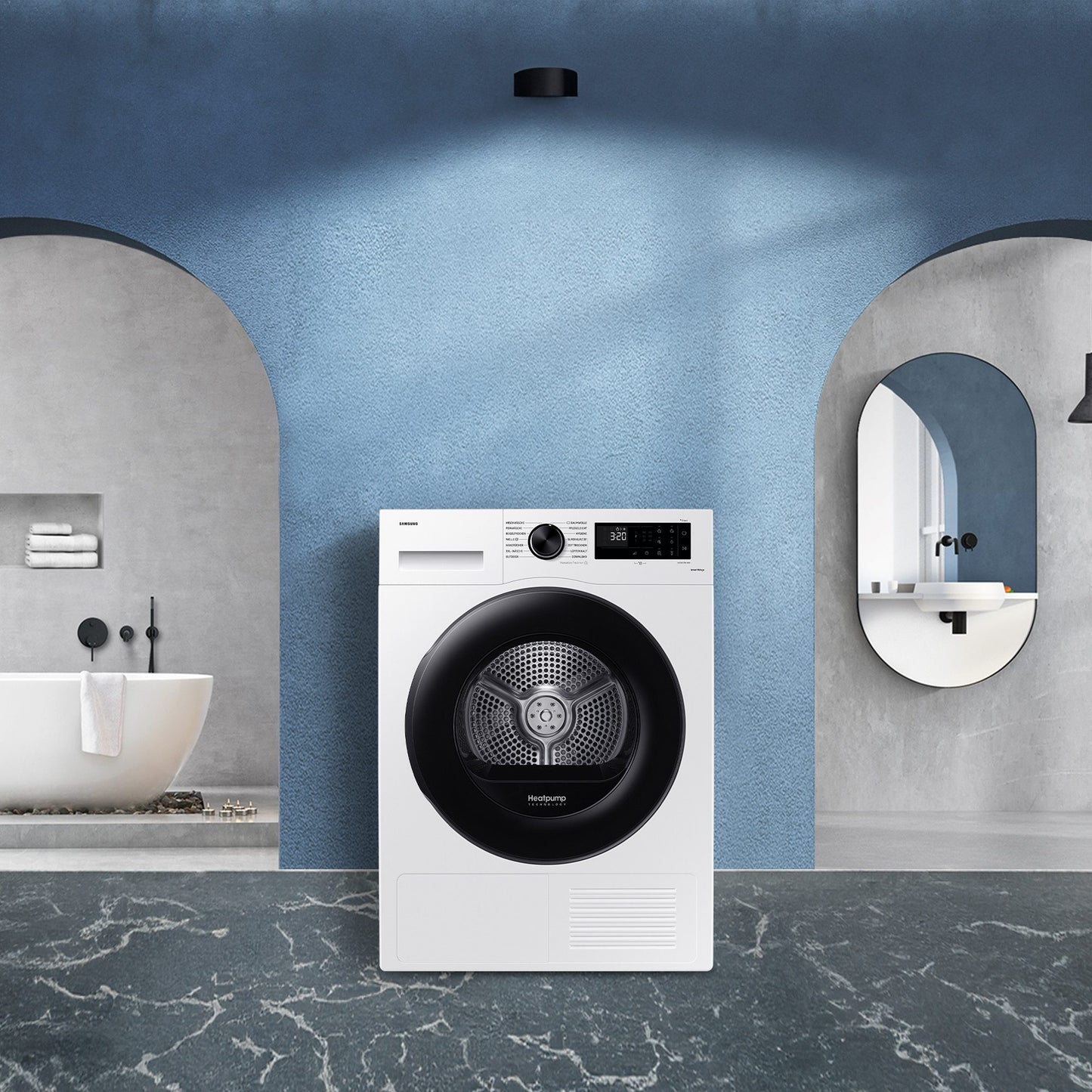SAMSUNG SET WASMACHINE + WARMTEPOMPDROGER 11KG / 8KG VRIJSTAAND VOORLADER