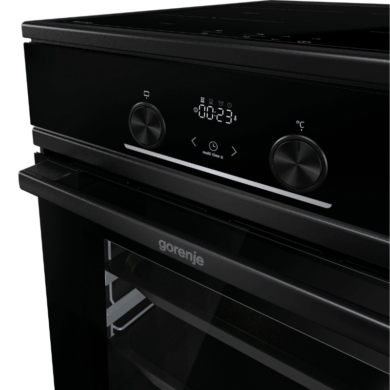 GORENJE 50CM Inductiefornuis vrijstaand zwart GEIT5C60BPG