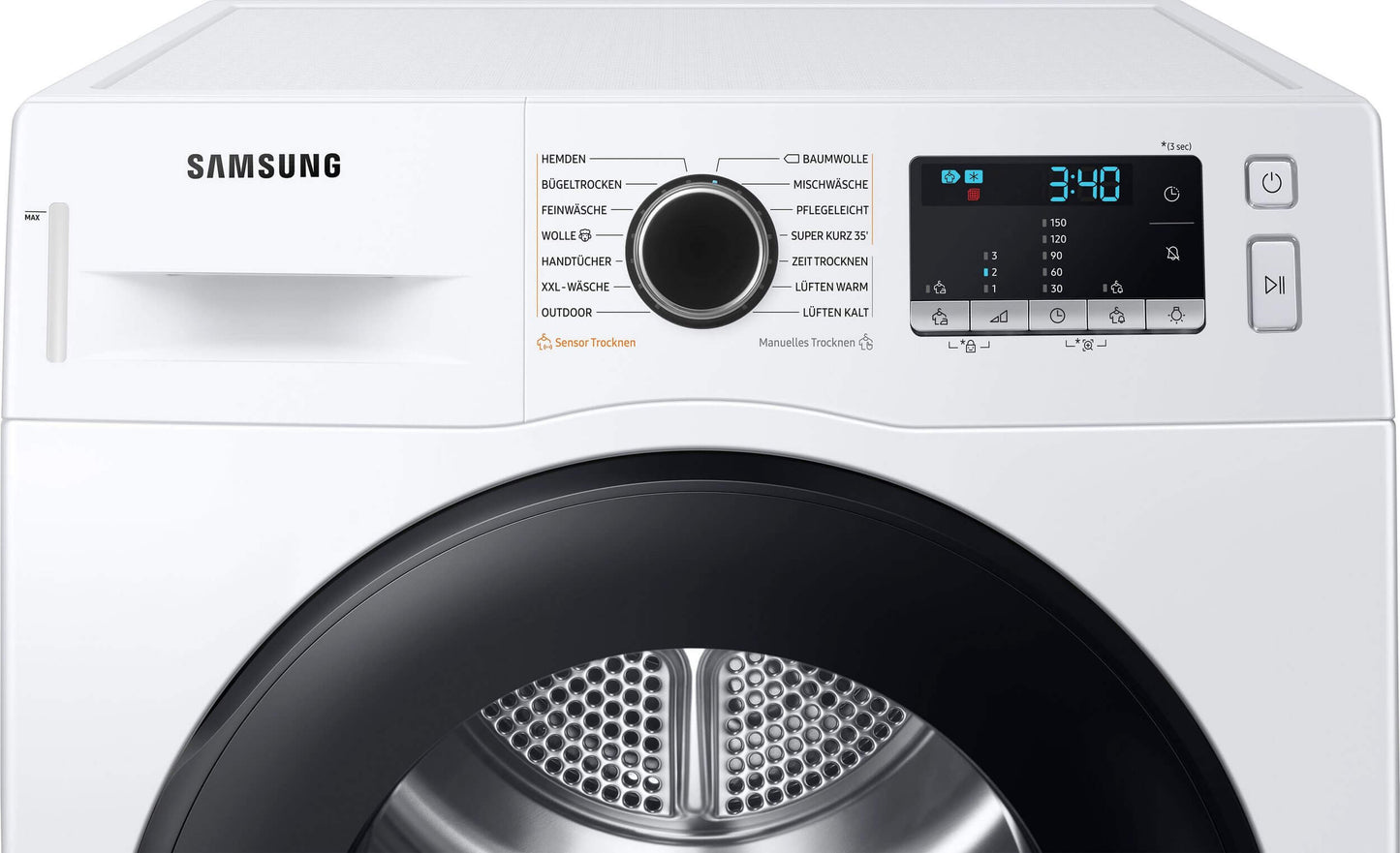 SAMSUNG 9KG WARMTEPOMPDROGER DV9ETA040AE