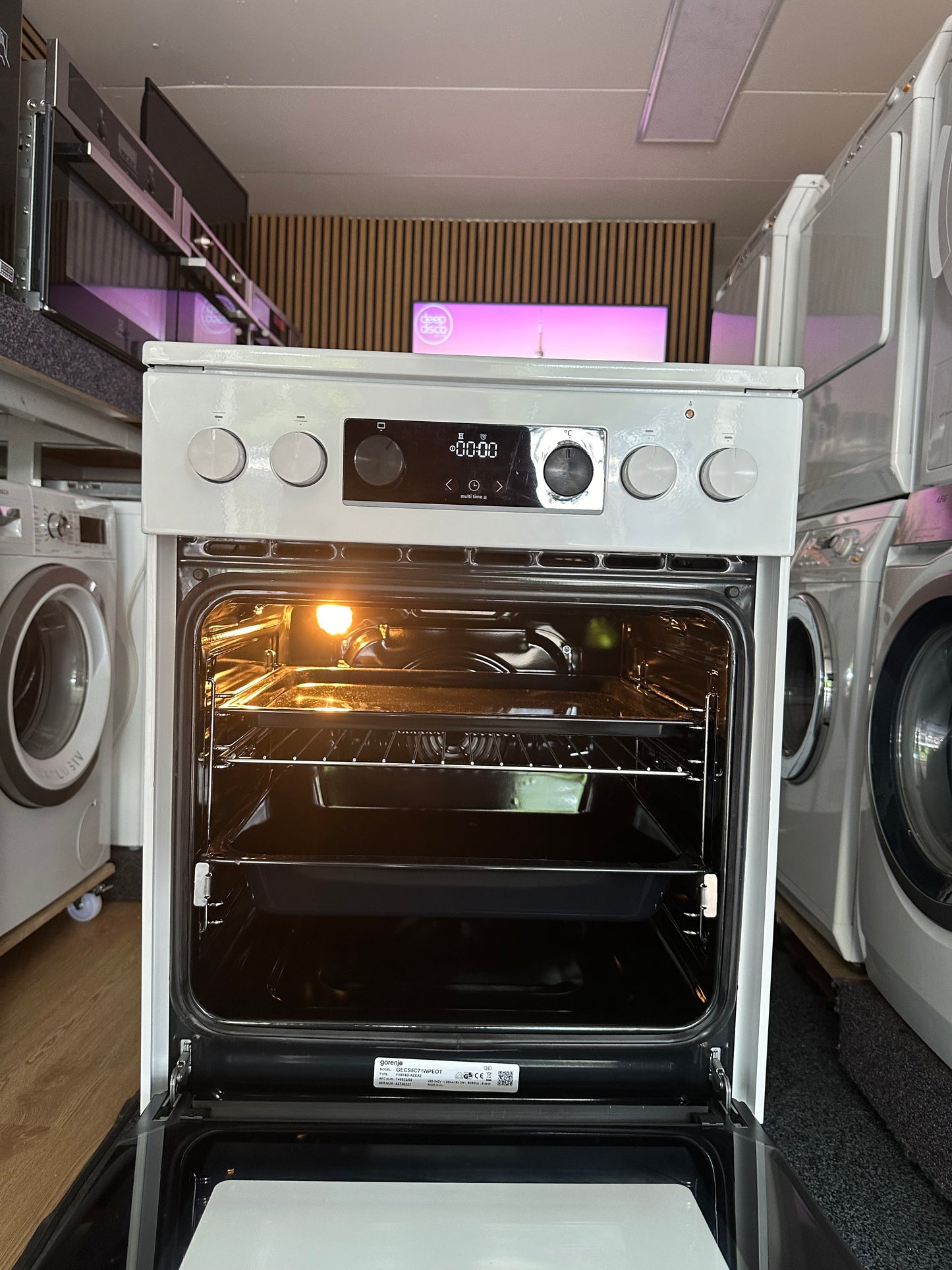 GORENJE 50CM Keramisch fornuis 70L VRIJSTAAND GECS5C71WPEOT