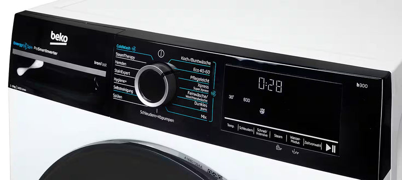 BEKO || 9KG || Wasmachine || A || EnergySpin || SteamCure || IronFast || BM3WFU4941W