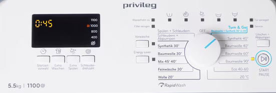 PRIVILEG (BAUKNECHT)  || 5.5KG || Wasmachine || 40 cm || Bovenlader || Turn&Go || RapidWash || PWT LC55 DE
