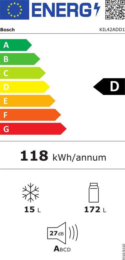BOSCH || Serie 6 || 122CM || Inbouw || Koelkast || VitaFresh || SoftClose || KIL42ADD1