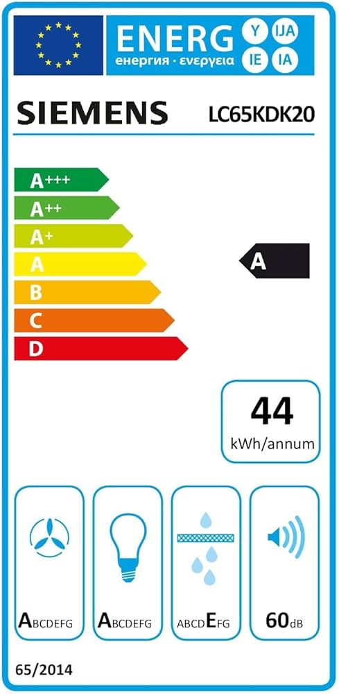 SIEMENS || Wandafzuigkap || 60CM || 430 m³/uur || 46dB || LC65KDK20 ||