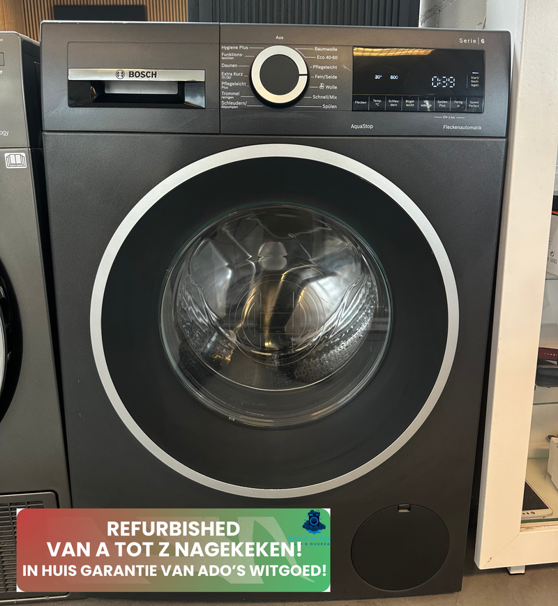 BOSCH || Serie 6 || 9KG || Wasmachine || A || Black || VlekkenAutomaat ||