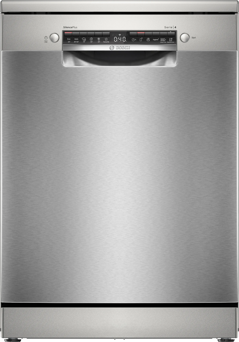 BOSCH || Serie 4 || RVS || Vrijstaand || Vaatwasser || EfficientDry || HomeConnect || SMS4EVI09E