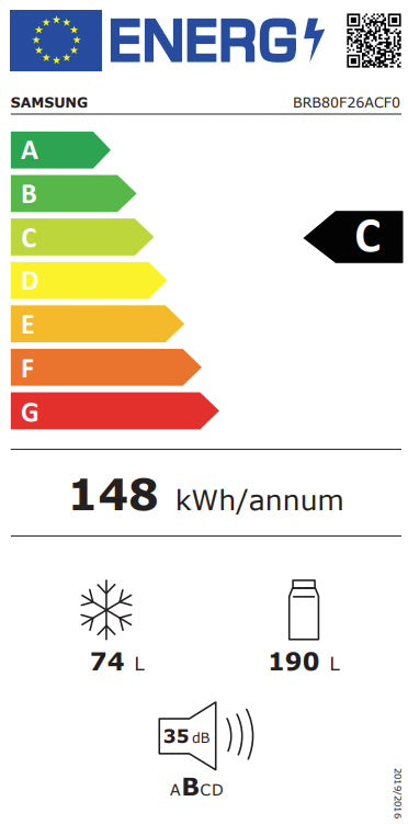 SAMSUNG || 178CM || Inbouw || Koelvriescombinatie || No Frost || Metal Cooling || Twin Cooling || WiFi || Deur-op-Deur || BRB80F26ACF0