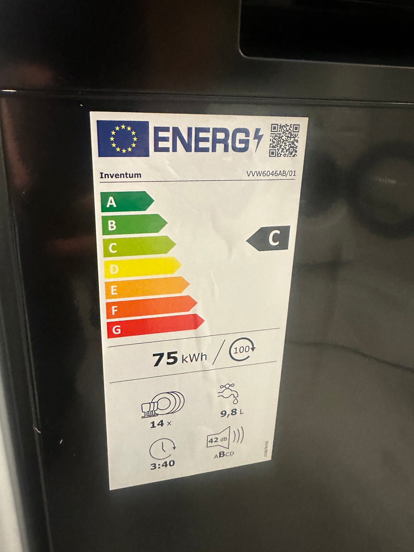 INVENTUM VRIJSTAANDE VAATWASSER 14 COUVERTS VVW6046AB