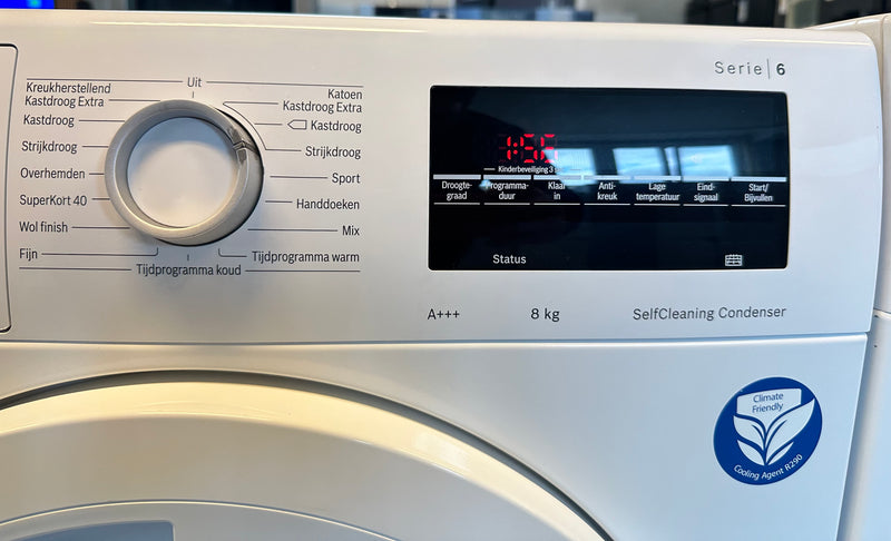 BOSCH || SERIE 6 || 8KG || WARMTEPOMPDROGER || Self Cleaning Condensor || antiVibration ||