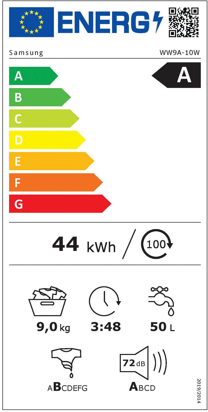 SAMSUNG || 9KG || Wasmachine || EcoBubble™ || WiFi || WW9A-10W