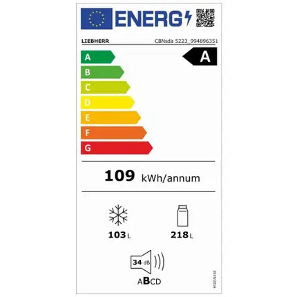 LIEBHERR || BioFresh || NoFrost || Koelvriescombinatie || Koelkast || CBNsda 5223-22 Plus