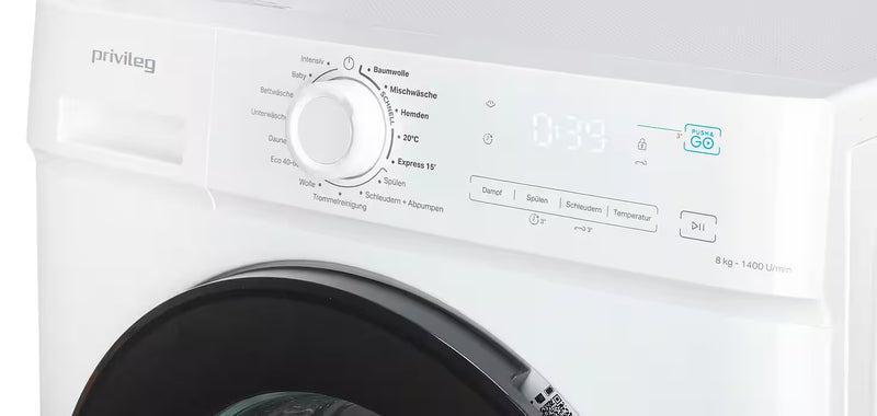 PRIVILEG (BAUKNECHT) || 8KG || Wasmachine || Push&Go || Stoom || A || PWFA 854A MY TIME DE ||