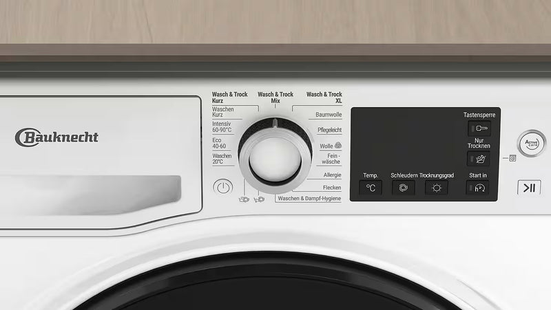 BAUKNECHT || 9KG || Was-droogcombinatie || Stoom || ActiveCare || WT Super Eco 96S 41 N