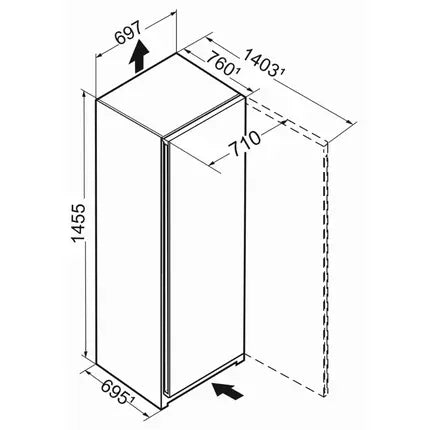 LIEBHERR || NoFrost || Vrieskast || FrostProtect -15 ||33dB || FNa 6635-20 Plus