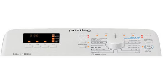 PRIVILEG (BAUKNECHT)  || 5.5KG || Wasmachine || 40 cm || Bovenlader || Turn&Go || RapidWash || PWT LC55 DE