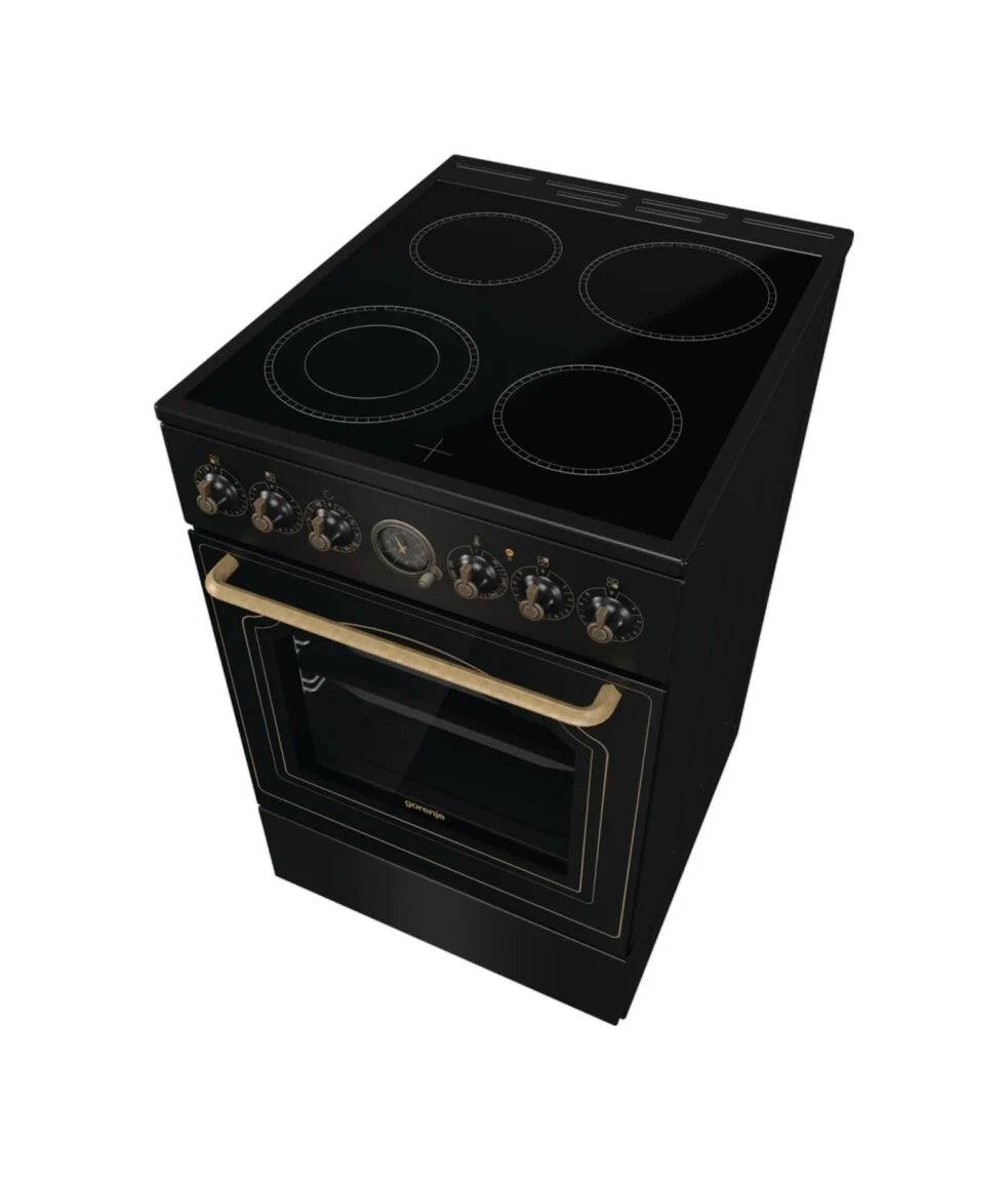 GORENJE GECS5B70CLB 50CM – 4 ELEKTRISCHE ZONES / ELEKTRISCHE OVEN – zwart