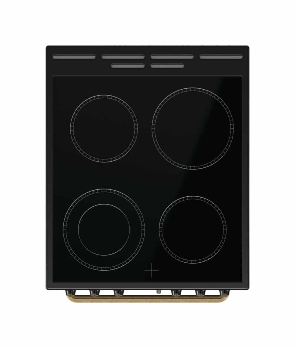 GORENJE GECS5B70CLB 50CM – 4 ELEKTRISCHE ZONES / ELEKTRISCHE OVEN – zwart
