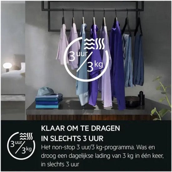 AEG 9000 || 9KG || Was-droogcombinatie || Warmtepomp || SensiDry || ProSteam || DualSense || 1600T || L9WEF80690