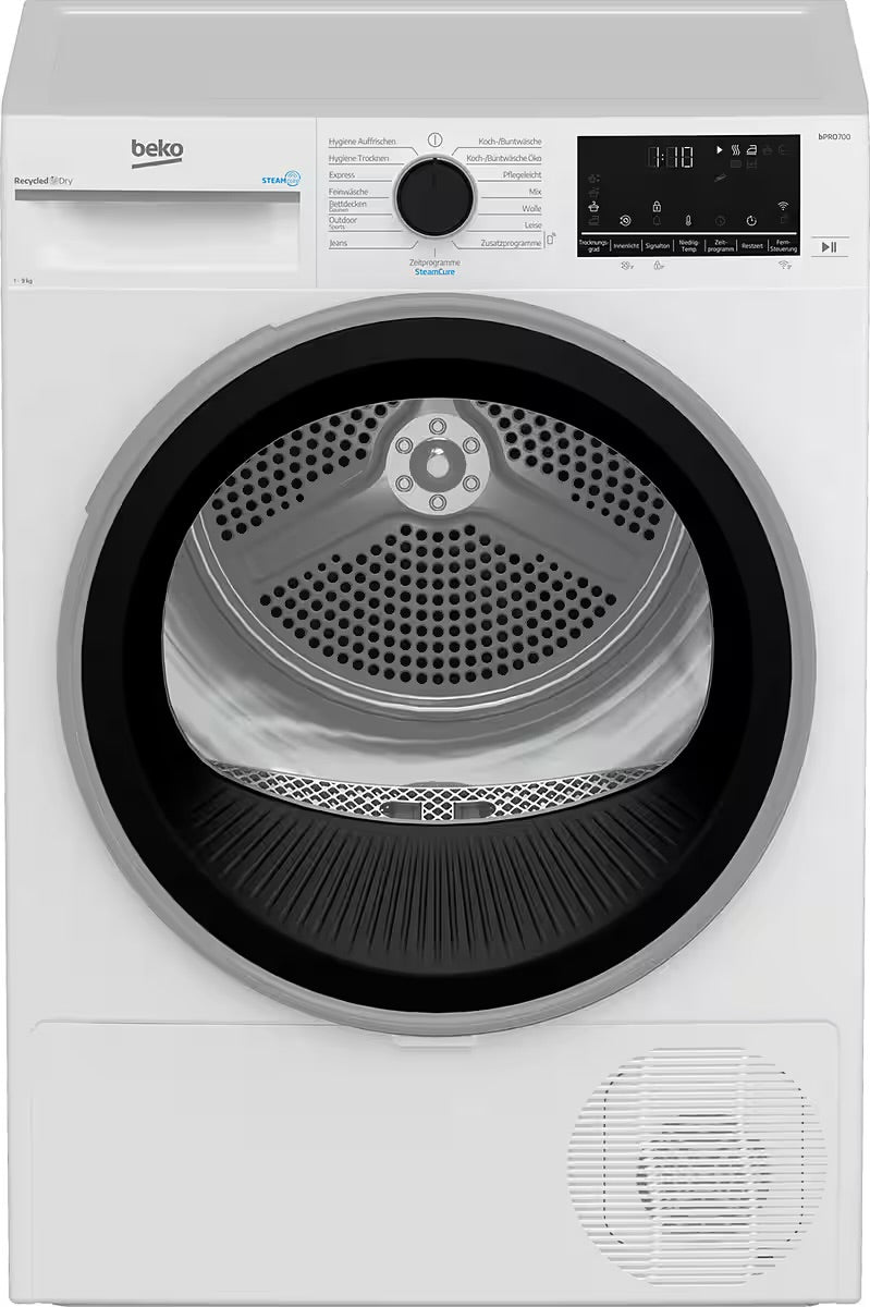 BEKO || 9KG || Warmtepompdroger || WiFi || ProSmart™ || A || SteamCure || EcoGentle || B7T89209