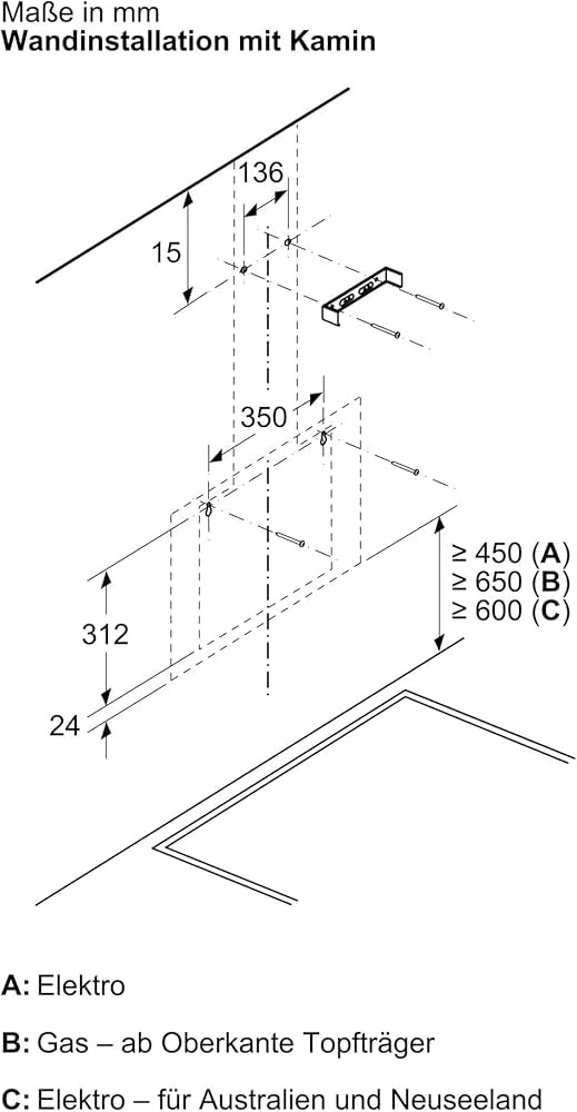 SIEMENS || Wandafzuigkap || 60CM || 430 m³/uur || 46dB || LC65KDK20 ||