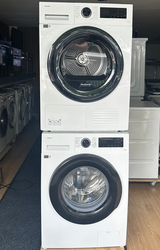 SAMSUNG SET WASMACHINE + WARMTEPOMPDROGER 11KG / 8KG VRIJSTAAND VOORLADER