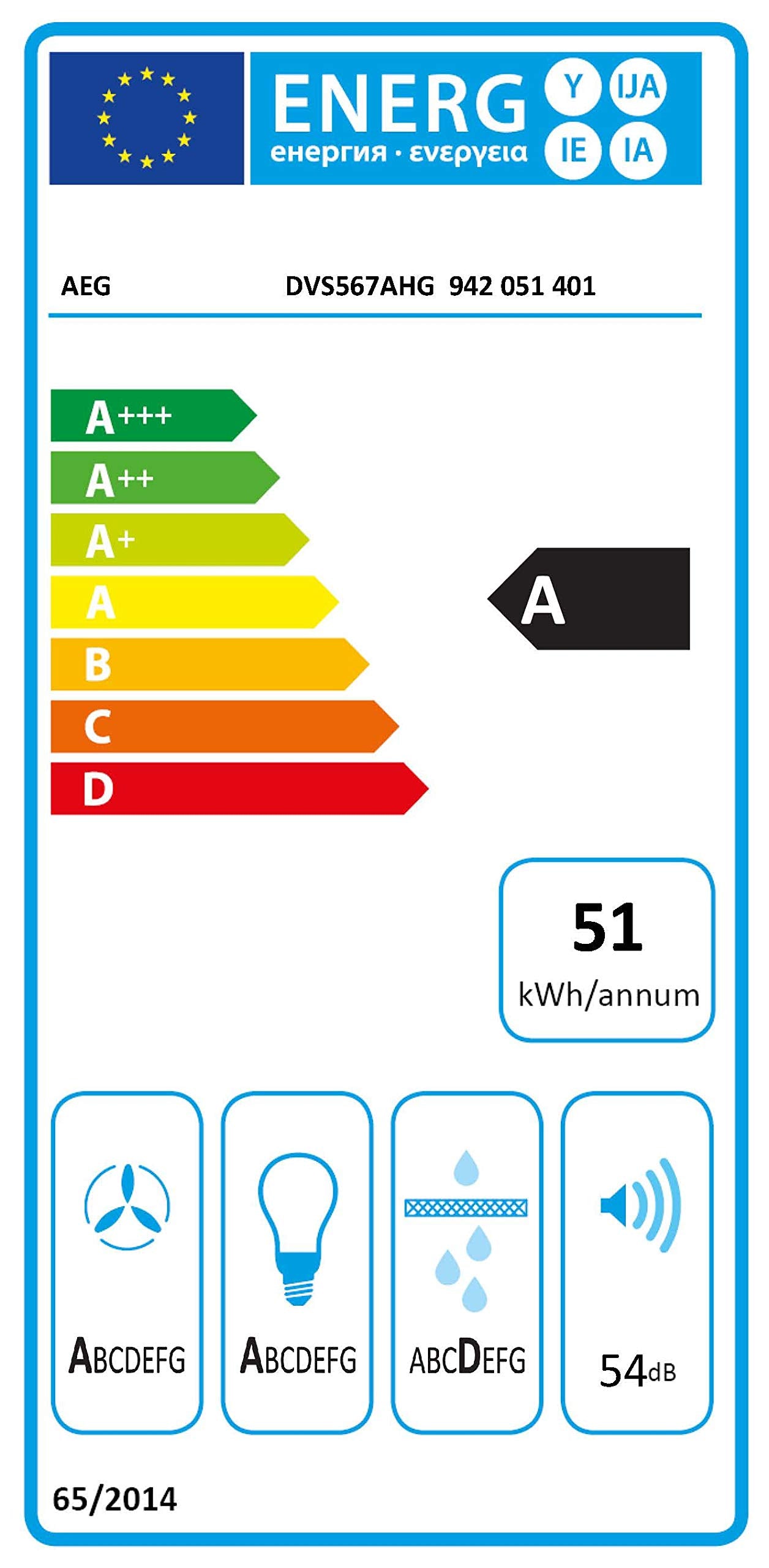 AEG DVS567AHG 60CM Afzuigkap Hob2Hood