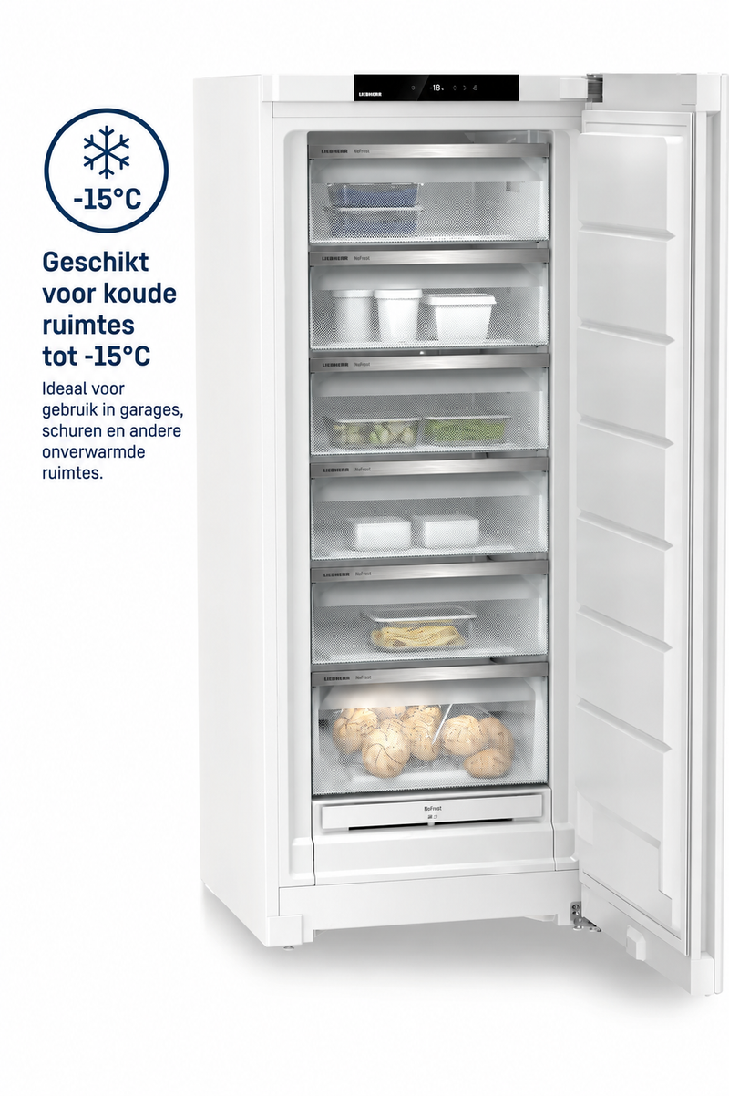 LIEBHERR || NoFrost || Vrieskast || 312L || FrostProtect tot -15°C || FNc 7026-22 Plus