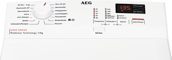 AEG 6000 || 7KG || Wasmachine || 40 cm || Bovenlader || ProSense || LTR6N40270