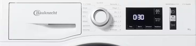 BAUKNECHT || 9KG || Wasmachine || SteamCure || ActiveCare || Super Eco 9464 A
