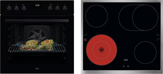 AEG 5000 || Inbouw|| Fornuis|| Oven + Kookplaat|| 60CM || 72L || MaxiKlasse || Aqua Clean || HH25HSB