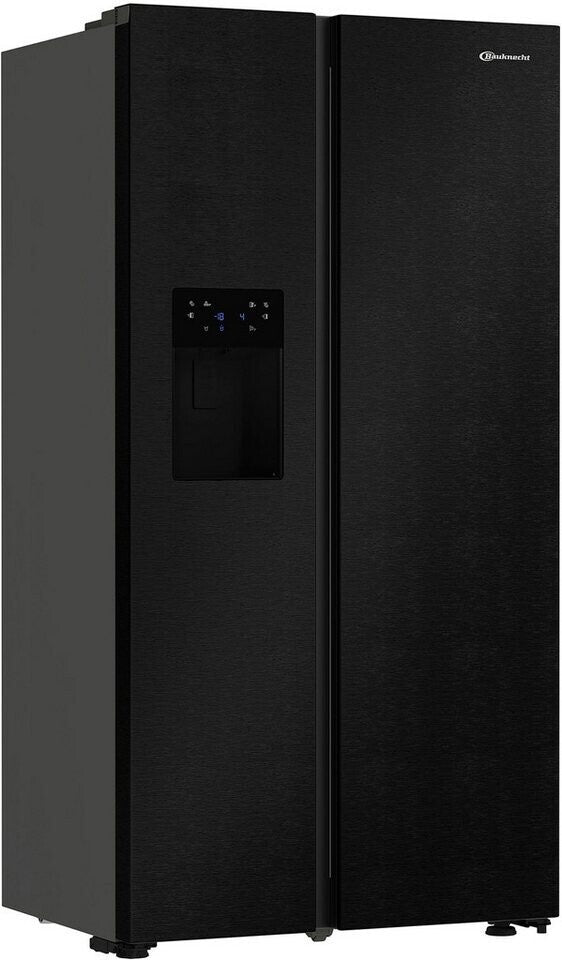 BAUKNECHT || SIDE-BY-SIDE || KOELKAST || NO FROST || 578L || AUTO ICE MAKER || SBS IW E90 Pearl BLACK ||