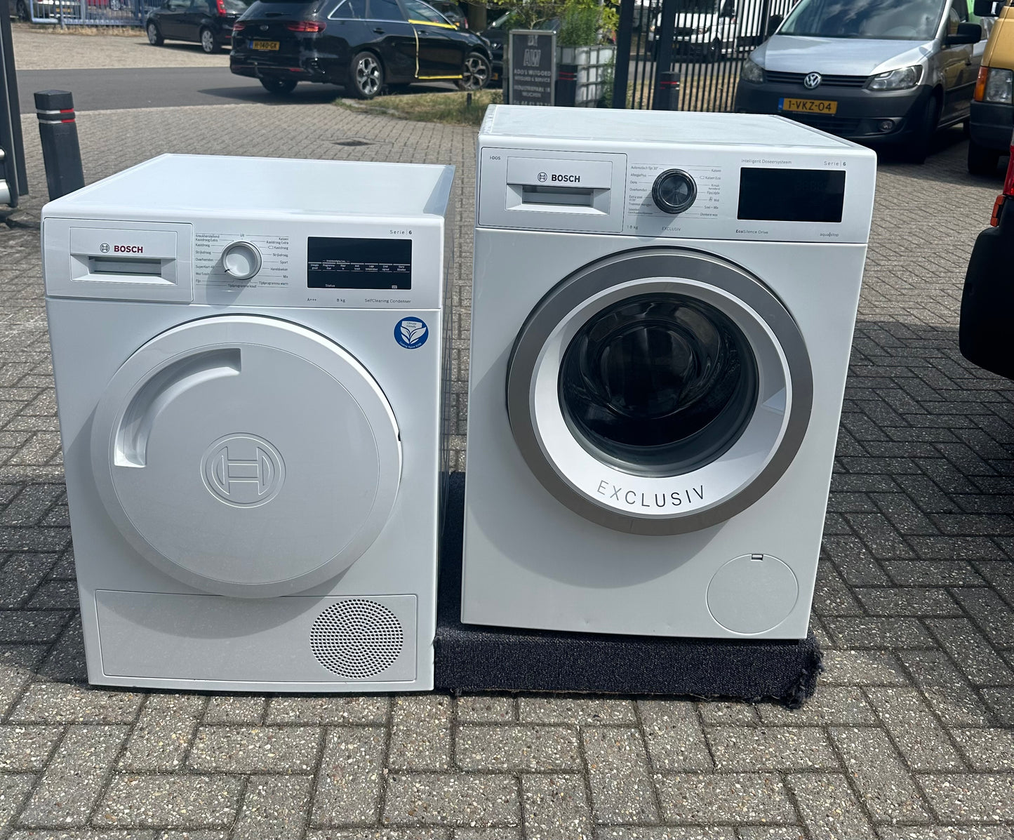 BOSCH SERIE 6 SET WARMTEPOMPDROGER + WASMACHINE