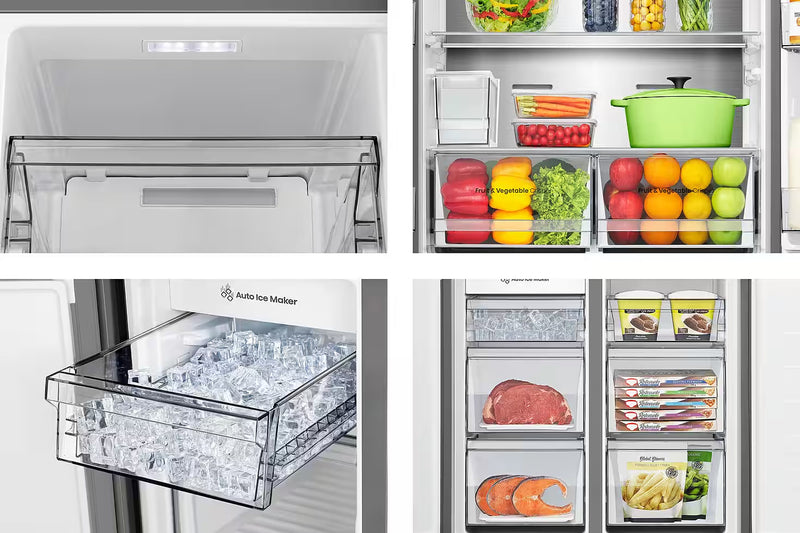 HISENSE || Side-by-side || 80CM || Koelkast || No Frost || MultiDoor || Dual Tech || WiFi || RQ5P470SY